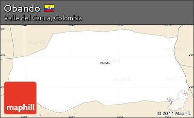 Classic Style Simple Map of Obando