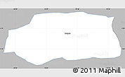 Gray Simple Map of Obando, single color outside