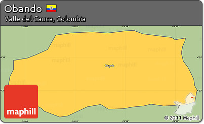 Savanna Style Simple Map of Obando, cropped outside