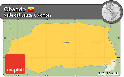 Savanna Style Simple Map of Obando