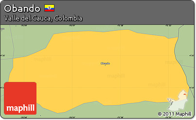 Savanna Style Simple Map of Obando