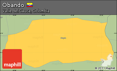 Savanna Style Simple Map of Obando