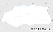 Silver Style Simple Map of Obando, single color outside