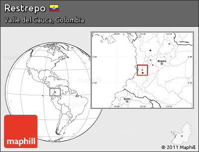Blank Location Map of Restrepo