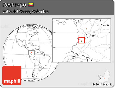 Blank Location Map of Restrepo