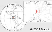 Blank Location Map of Restrepo