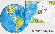 Physical Location Map of Restrepo, highlighted country, highlighted parent region