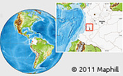 Physical Location Map of Restrepo, highlighted country