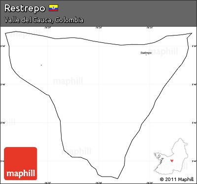 Blank Simple Map of Restrepo, cropped outside