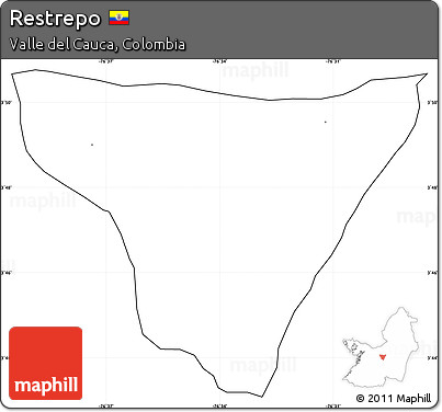 Blank Simple Map of Restrepo, cropped outside, no labels
