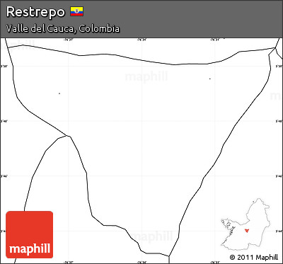Blank Simple Map of Restrepo, no labels