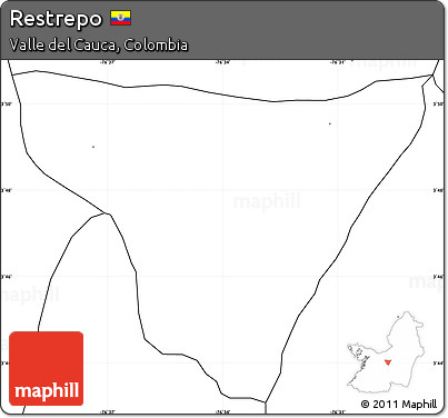 Blank Simple Map of Restrepo, no labels