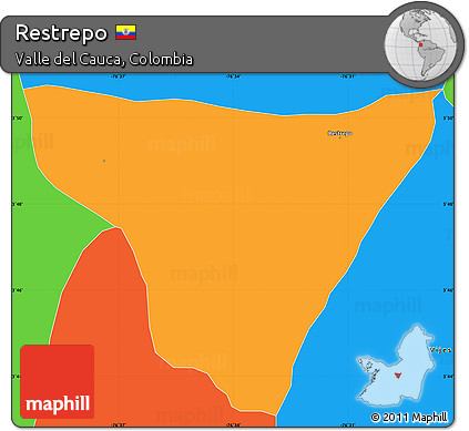 Political Simple Map of Restrepo