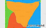 Political Simple Map of Restrepo