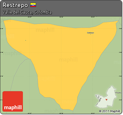 Savanna Style Simple Map of Restrepo