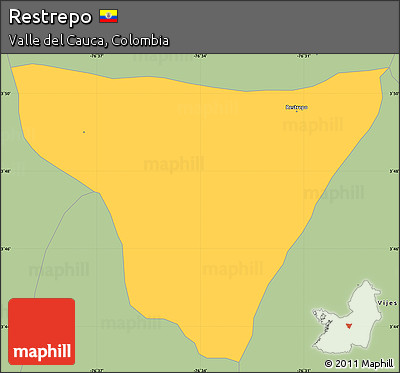 Savanna Style Simple Map of Restrepo