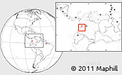 Blank Location Map of Vijes, within the entire country