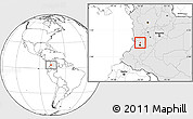 Blank Location Map of Vijes, highlighted country