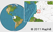Satellite Location Map of Vijes, highlighted country