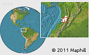Satellite Location Map of Vijes, highlighted parent region