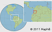 Savanna Style Location Map of Vijes, within the entire country