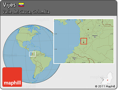 Savanna Style Location Map of Vijes