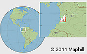 Savanna Style Location Map of Vijes, highlighted parent region
