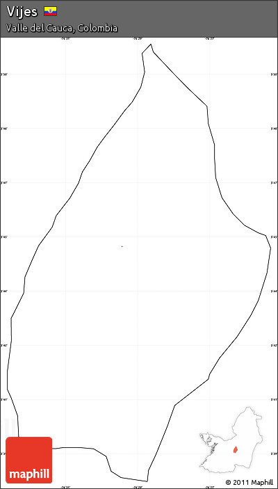 Blank Simple Map of Vijes, cropped outside
