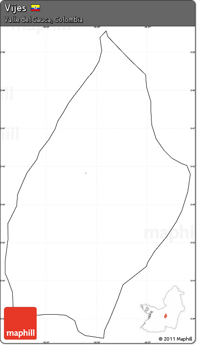 Blank Simple Map of Vijes, cropped outside