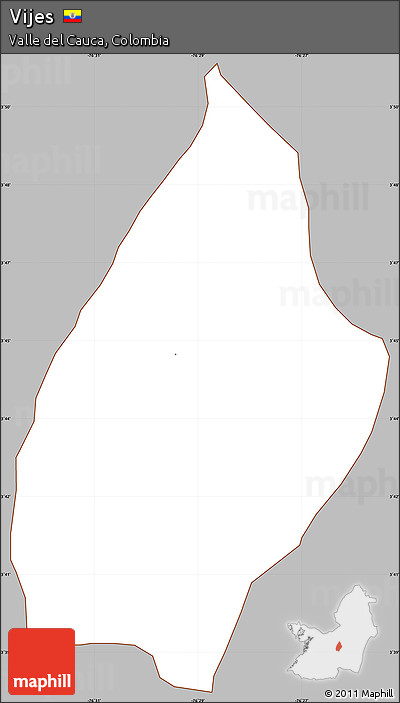 Gray Simple Map of Vijes, cropped outside