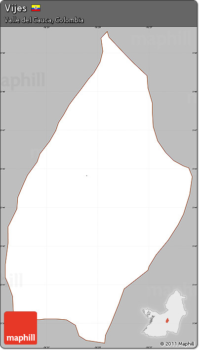Gray Simple Map of Vijes, cropped outside