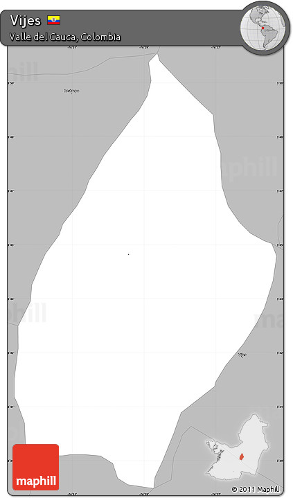 Gray Simple Map of Vijes