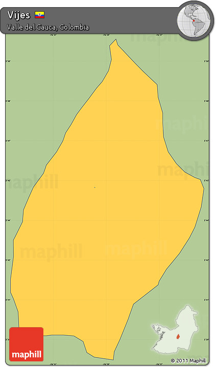 Savanna Style Simple Map of Vijes, cropped outside