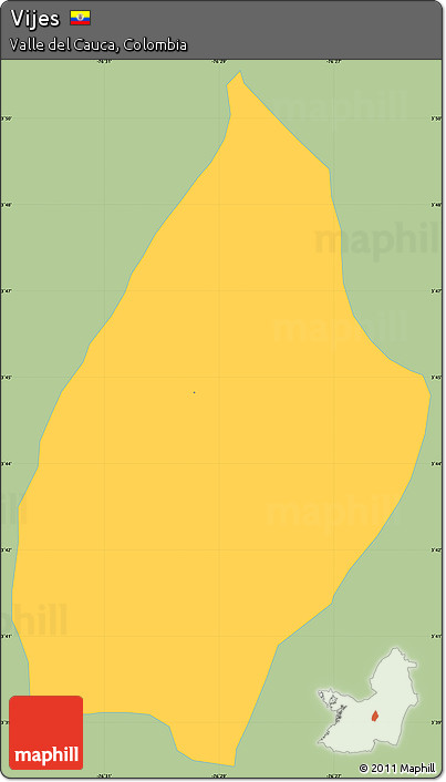 Savanna Style Simple Map of Vijes, single color outside