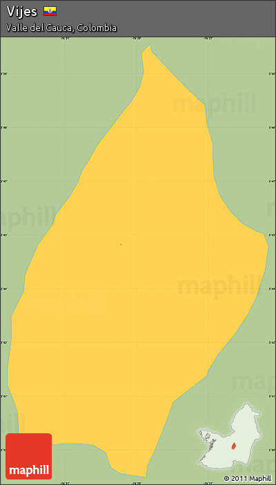 Savanna Style Simple Map of Vijes, single color outside
