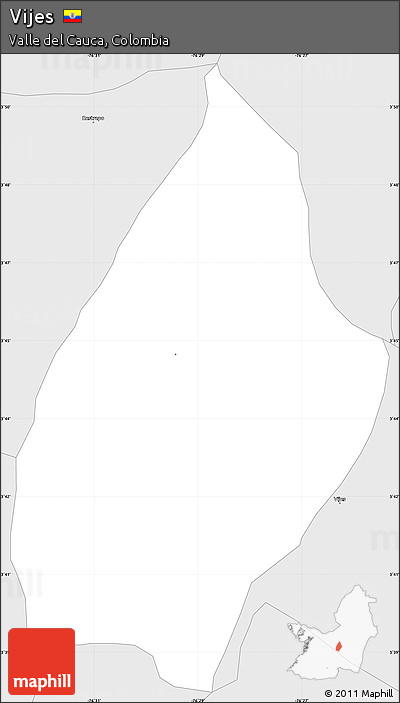 Silver Style Simple Map of Vijes