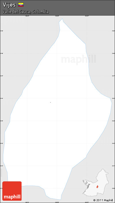 Silver Style Simple Map of Vijes, single color outside