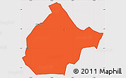 Political Simple Map of Zarzal, cropped outside