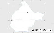 Silver Style Simple Map of Zarzal, single color outside