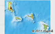 Physical 3D Map of Comoros, darken, land only