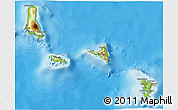 Physical 3D Map of Comoros, political outside