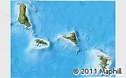 Satellite 3D Map of Comoros, political outside