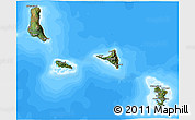 Satellite 3D Map of Comoros, single color outside, bathymetry sea
