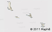 Shaded Relief 3D Map of Comoros, cropped outside