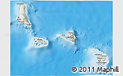Shaded Relief 3D Map of Comoros, single color outside