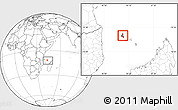 Blank Location Map of Grand Comore, within the entire country