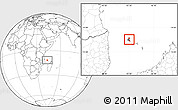 Blank Location Map of Grand Comore, highlighted country