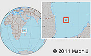 Gray Location Map of Grand Comore, highlighted country