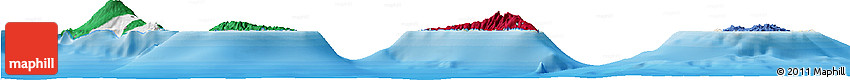 Flag Horizon Map of Comoros, shaded relief outside, bathymetry sea, flag centered