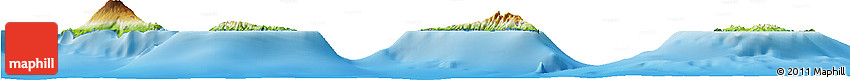 Physical Horizon Map of Comoros, darken, land only